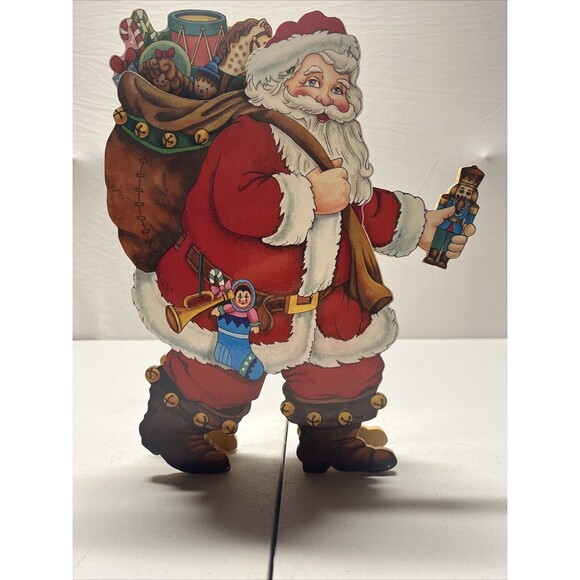 VTG Animated Wooden Music Box Santa by San Francisco Music Box Co. 9"X 12" - Picture 3 of 4